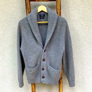 Hackett London Grey Merino Cashmere Cardigan - XL